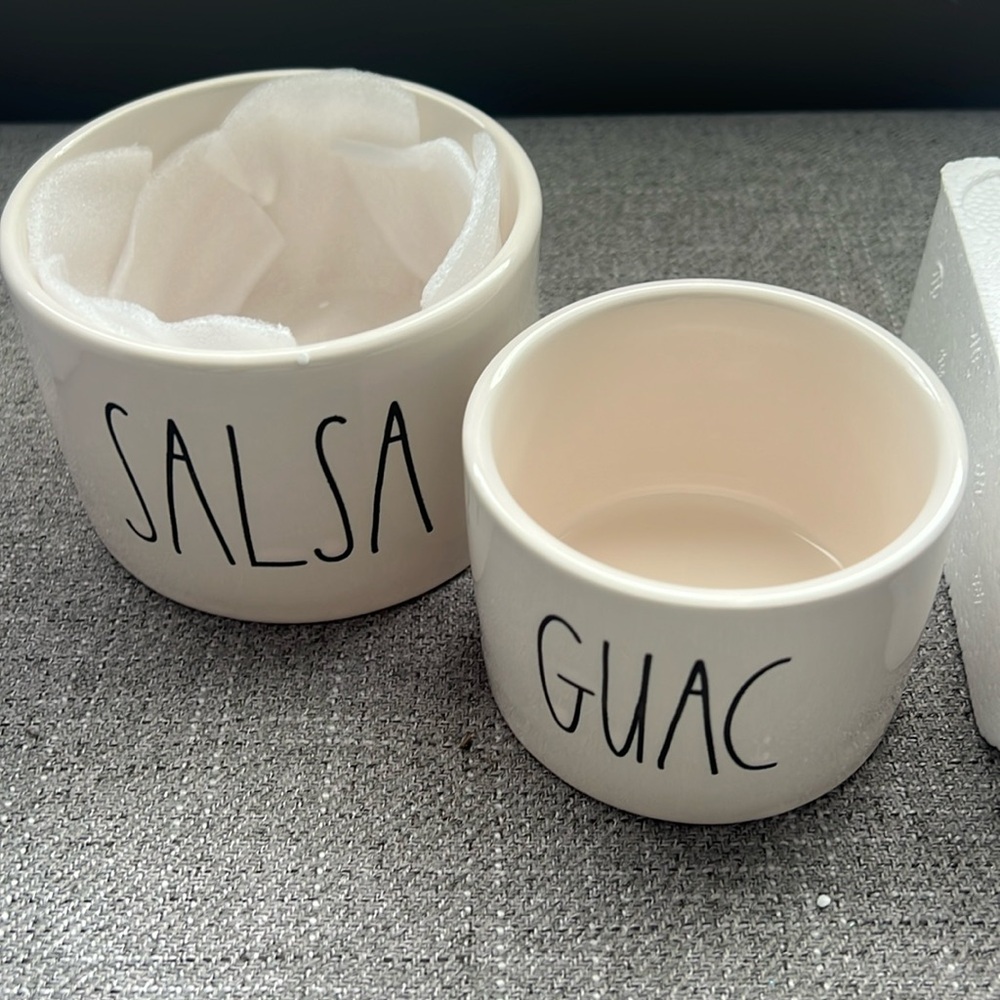 Rae Dunn Guac and Salsa Bowl Set